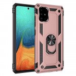 Wholesale Tech Armor Ring Stand Grip Case with Metal Plate for Samsung Galaxy S21+ Plus 5G (Rose Gold)